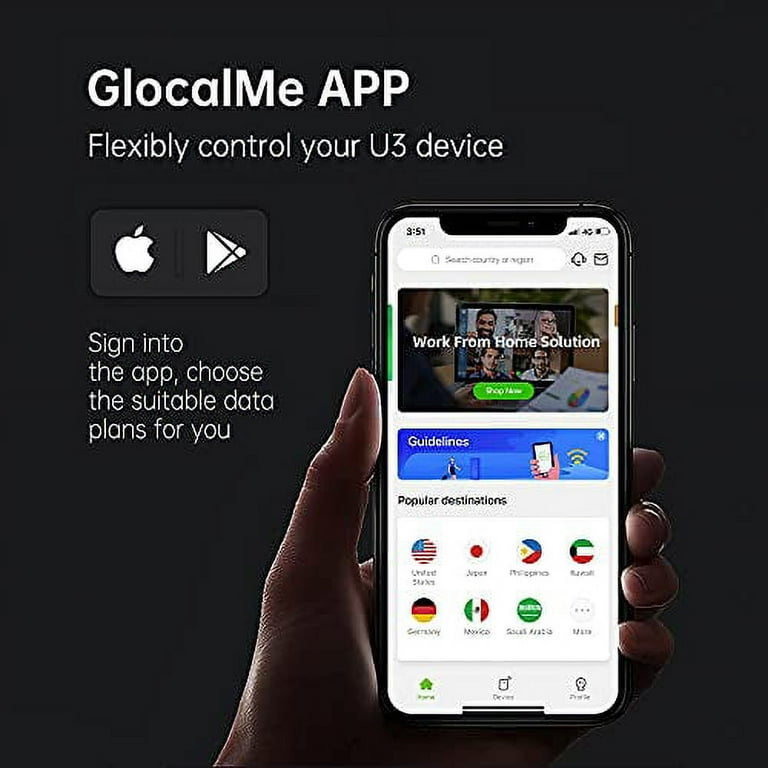 GlocalMe U3 Small Internet Device, Portable WIFI Hotspot for GlocalMe U3 Small Internet Device, Portable WIFI Hotspot for