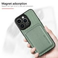 thumbnail image 3 of Decase Magnetic Wallet Case For Apple iPhone 15,Compatible 2 in 1 with Back Card Holder Detachable flip Classic PU Leather Rugged Slim Cover for Women Men,For iPhone 15 - Green, 3 of 5