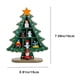 thumbnail image 3 of Mini adorno navideño de madera para árbol | Decoración navideña de escritorio en rojo y verde con muñeco de nieve giratorio de Papá Noel | Diseño con múltiples compartimentos | Incluye caja de, 3 of 6