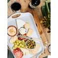 thumbnail image 3 of Large Melamine Serving Trays for Eating, 17.5’’ x 12’’ Serve Platter for Appetizer, Charcuterie, Food, Snack, Cupcakes, Dessert, BPA-Free, Dishwasher Safe Tray, Set of 2, White, 3 of 3