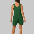 thumbnail image 5 of Diufon Knit Womens Shorts Rompers V Neck Sleeveless Bodysuits Solid Color Playsuits with Pockets, 5 of 7