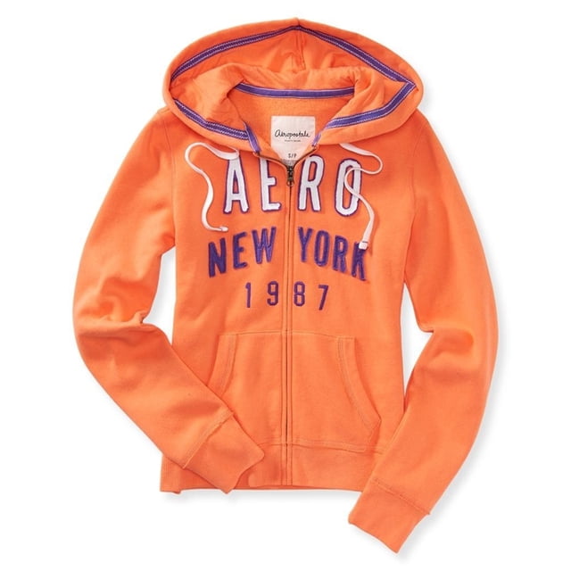 Aeropostale New York FZ Sudadera con capucha para mujer, naranja, extragrande Aeropostale Sudadera