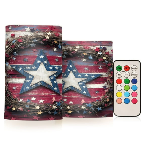 BZSMCE Flameless Candles LED Lights Simple Stars Pattern Creativity Battery Candles