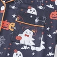 thumbnail image 6 of Gaexia Silk Pajamas Women Pumpkin Satin Pajama Set Print Short Sleeve Sleepwear Button Down Pjs Shorts Set Loungewear Sleepwear Button Down 2 Piece Pjs Shorts Set, 6 of 8