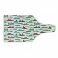 thumbnail image 1 of Nautical Cutting Board, Bunch of Colorful Vessel Speedboat Fishing Trawler Motorboat Water Vehicle Concept, Tempered Glass Cutting and Serving Board, Wine Bottle Shape, Multicolor, by Ambesonne, 1 of 1