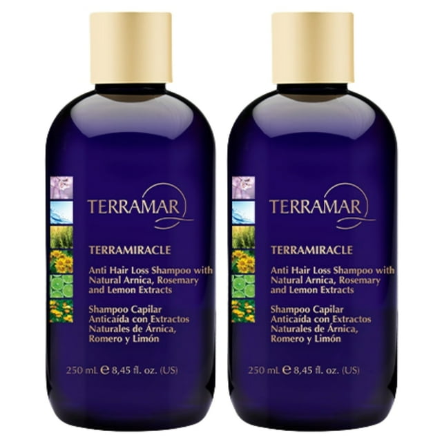 2 Shampoo Anticaída Terramar Extractos Romero Y Limón Terramiracle 250 ml cada uno