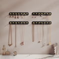 thumbnail image 3 of NiHome 4-Pack Wall Mount Acrylic Jewelry Storage for Necklaces, Bracelets, Earrings, Accessories, Easy Installation for Vanity, Bathroom, Kitchen (Black), 3 of 7