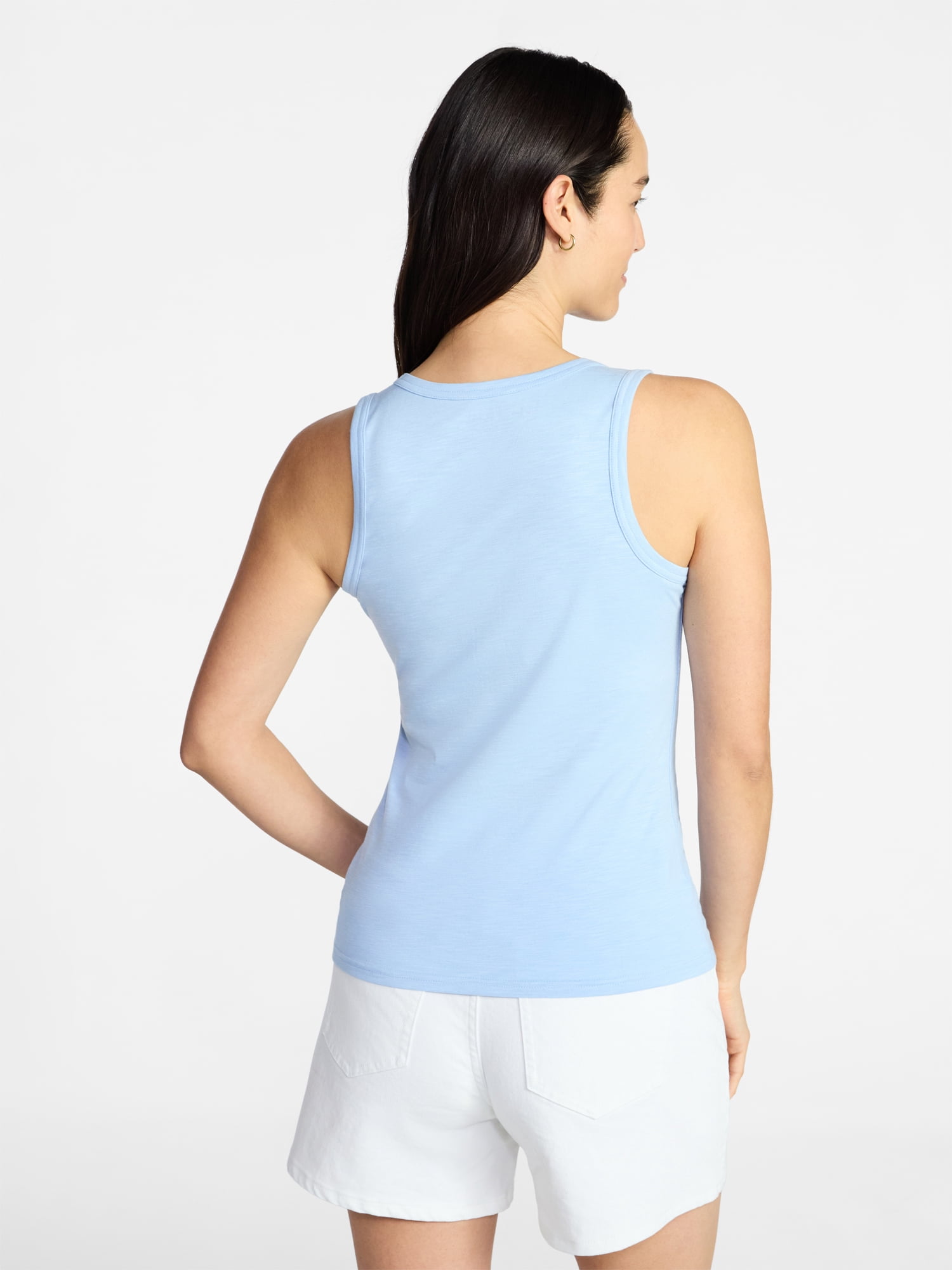 Time and Tru Women’s Slub Henley Tank Top, sizes XS-XXXL