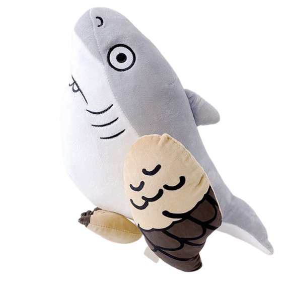 Funny Plush Eagle Shark Stuffed Animal Toys with Detachable Claw Wings for Home Decorations Gifts