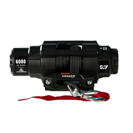 MOTOALLIANCE® Viper V3 6000lb UTV/ATV Winch with 40 feet Black Synthetic Rope