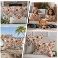 thumbnail image 5 of Orange Teal Fall Pumpkins Outdoor Waterproof Pillow Covers, Weeping Botanical Thanksgiving Vintage Decorative Rectangle Throw Pillowcase Sofa Cushion Sham for Patio/Couch/Chair, 20"x12" 2 Pack, 5 of 8