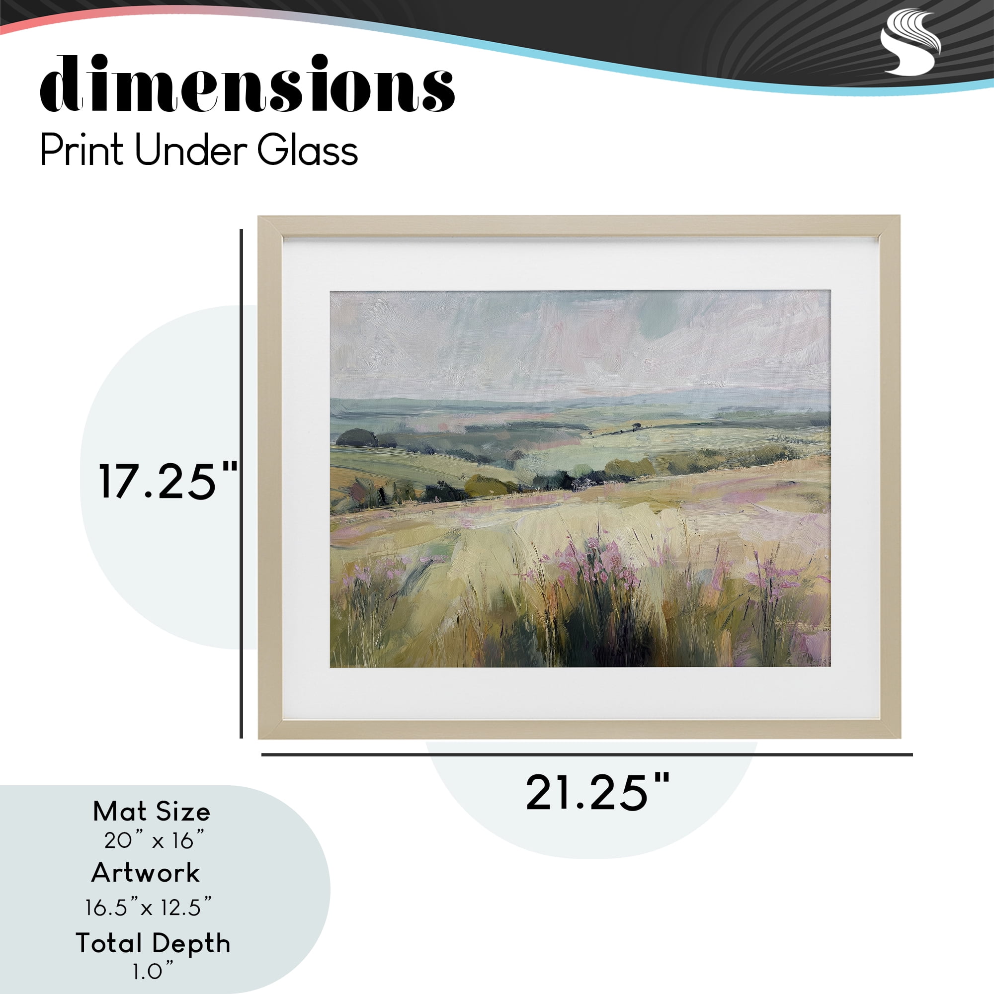 Stupell Industries Summer Meadow Viewpoint Birch Framed Print Under Glass, design by Svetlana Aleynikova