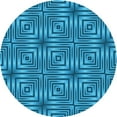thumbnail image 1 of Ahgly Company Machine Washable Indoor Round Transitional Blue Area Rugs, 5' Round, 1 of 7
