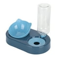 thumbnail image 1 of Cuencos dobles para gatos, juego de cuencos de agua y comida, dispensador automático de agua, botella, comedero para mascotas, embalaje azul, 1 of 12