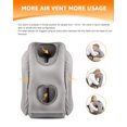 thumbnail image 2 of Sunany Inflatable Neck Pillow Used for Airplanes/Cars/Buses/Trains/Office Napping with Free Eye Mask/Earplugs (Gray), Small, 2 of 2