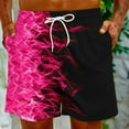 thumbnail image 1 of TIMIFIS Mens Swimming Trunks Shorts Elastic Waist Drawstring Shorts Flame Print Straight Beach Shorts Fashion Casual Comfort Shorts with Pockets - Spring/Summer, 1 of 8