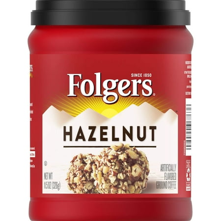 (6 pack) (6 Pack) Folgers Hazelnut Artificially Flavored Ground Coffee, 11.5-Ounce