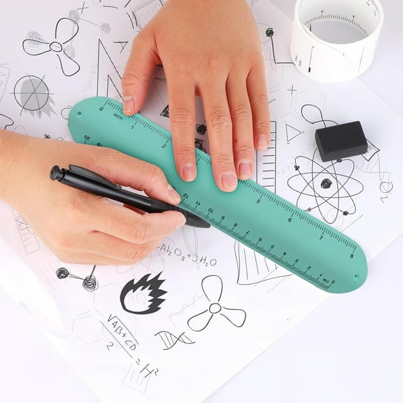 JingChun 1 Pack Silicone Memo Wristbands, Reusable Wearable Writable Erasable Slap Bracelet Notepad Memo Watchband with Ruler for Adult Student Teacher Nurse Daily Study Work Supplies