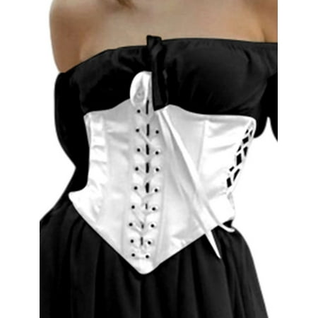 

LisenraIn Women Retro Stylish Lace Up Wide Waistband Underbust Corset Crop Tops