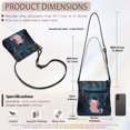thumbnail image 7 of HELLHERO Cats and Music Adjustable Strap Sling Bag for Daily Life Travel Use, Waterproof Durable Zipper Shoulder Bag Water-Resistant Purse Satchel, 7 of 7