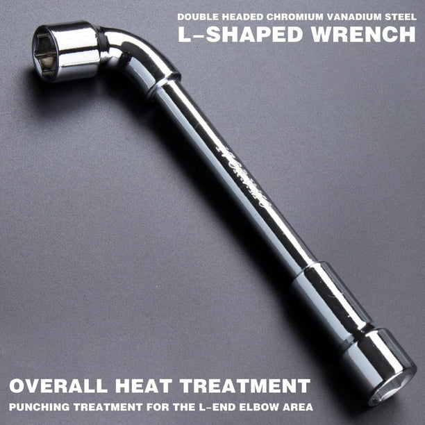 Juego de llaves hexagonales métricas en forma de L, acodadas y de doble cabeza, para reparación mecánica (6 mm, 7 mm, 8 mm, 9 mm y 10 mm)