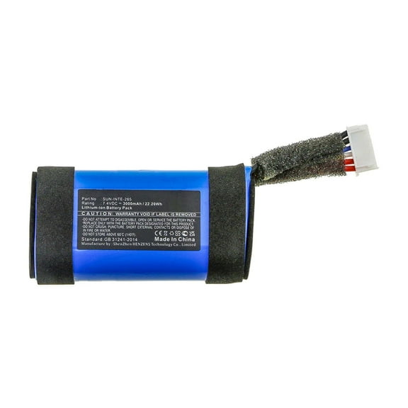 Batteries N Accessories BNA-WB-L12807 Speaker Battery - Li-ion, 7.4V, 3000mAh, Ultra High Capacity - Replacement for JBL SUN-INTE-265 Battery