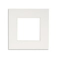 Pack of 5 12x12 Square White Picture Mats with White Core Bevel Cut for