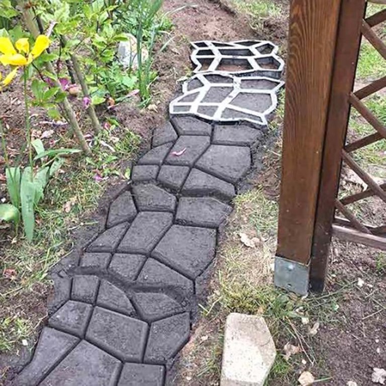 DIY Path Maker Garden Lawn Paving Concrete Mold Garden Floor Road Concrete  Stepping Driveway Stone Path Mold Patio