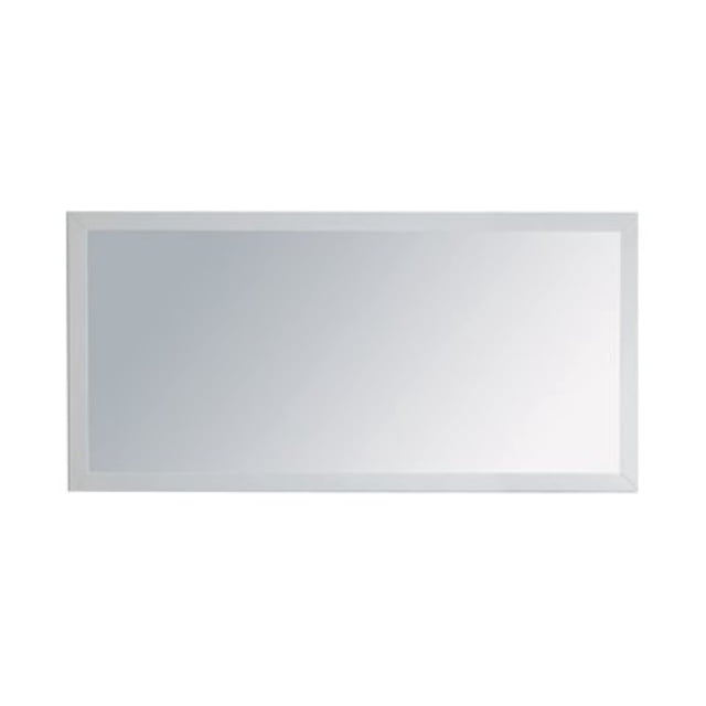 Espejo Laviva totalmente enmarcado, 152 cm, color blanco suave