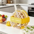 thumbnail image 4 of EGNMCR Machine à Glaçons Portable Bouteille d'Eau avec Paille Plateau à Glaçons à Démoulage par Pression Gobelet Réutilisable pour Boisson Froide avec Compartiment à Glace 6 Styles Disponibles Plateau à Glaçons, 4 of 6