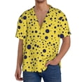 thumbnail image 3 of Wukai Blue Spots Men's Casual Short-Sleeve Button Down Shirt - Lightweight Summer Dress Shirt for Daily Wear-Small, 3 of 7