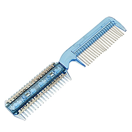 Unique Bargains Blue Professional Comb with Hair Cutting Unique Bargains Blue Professional Comb with Hair Cutting