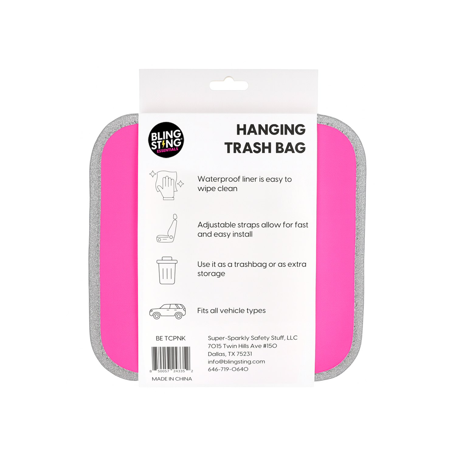 Blingsting Car Trash Can with Waterproof Liner photo 5
