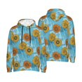thumbnail image 6 of Bingfone Sunflowers Men's Drawstring Hoodie Long Sleeve Pocket Sweatshirts-XX-Large, 6 of 6