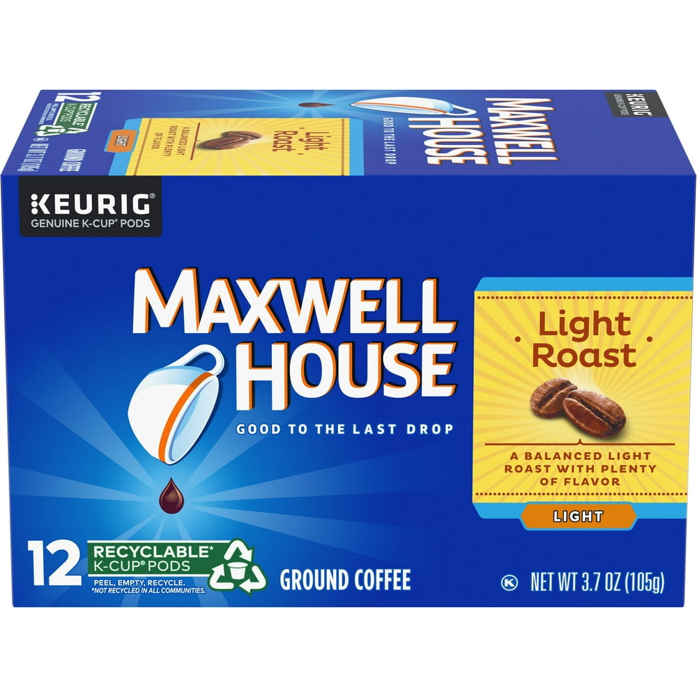 Maxwell House Light Coffee Light Roast KCup® Coffee Pods, 12 ct Box
