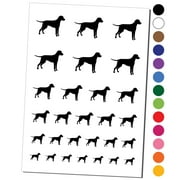 Dalmatian Dog Solid Water Resistant Temporary Tattoo Set Fake Body Art Collection - Black