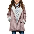 thumbnail image 2 of ATOGUTA Winter Jackets for Girls Fleece Jacket Fall Winter Full Zip Fuzzy Coat Outwear with Pockets Size 5T-14, Pink, 2 of 5