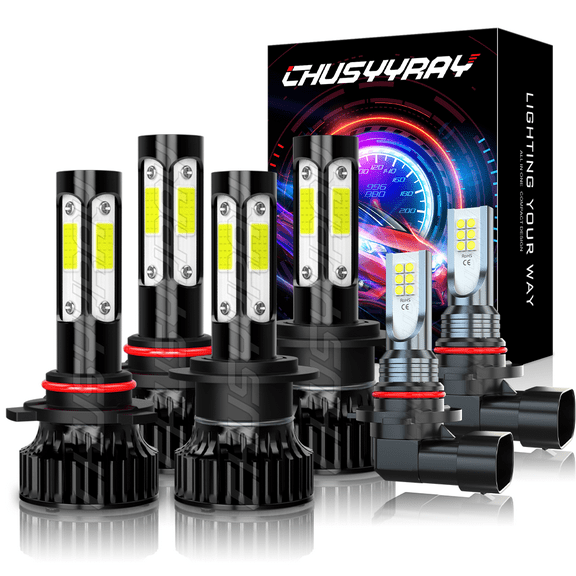 Compatible with Subaru Outback 2005-2009 LED Headlight Kit High Low Beam Fog Light Bulbs 6000K