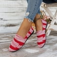 thumbnail image 5 of Round Toe Women's Travel Walking Lightweight Casual Shoes Comfortable Plus Size Daily Wear Spring Summer Red 9, 5 of 9