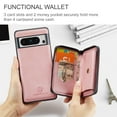 thumbnail image 2 of for Google Pixel 9 Pro XL Wallet Case, Minimalist Luxury PU Leather Magnetic Detachable Credit Card Holder, 2 in 1 Zipper ID Cash Slot, Magnetic Closure Kickstand Folio Flip Slim Cover,Pink, 2 of 7