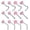 Pink, variant on ACOMWEY 12 Pcs 20 Gauge Stainless Steel Nose Rings Studs L Crook Bone Shaped Crook Nose Fake Septum Rings Body Piercing Jewelry 3mm Diamond CZ Nose Stud L Bend for Women Men Girl Piercing
