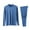 Blue, variant on Men Set Long Sleeve Warm Pajamas, Thermal Wear Set for Men Warm Sleepwear, Men Solid Color Pajama 2 Piece Set Round Neck Long Sleeve Homewear Sleepwear Sets