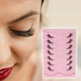 thumbnail image 3 of Half False Eyelashes Cat Eye Transparent Band Lengthened Natural Lashes 7 Pairs Set, 3 of 8