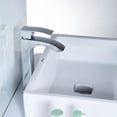 thumbnail image 2 of MissMin Square pop up drain without overflow chrome for risen bathroom vessel sink universal push button drain non-overflow match with rectanglar faucets, 2 of 5