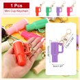 thumbnail image 2 of Llavero de mini taza Uxcell, 1 pieza de llavero de vaso mini para bálsamo labial, encanto de taza linda para mujeres, bolsos y mochilas, mariposa púrpura oscura, 2 of 7