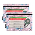 thumbnail image 4 of 2 Pack Flip Folders with Clear PVC Window Binder Pouches 3-Ring Binder Organizer for Office & Home Seashells and Bows, 4 of 6