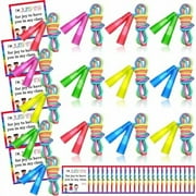 24 Set Back to School Gifts for Student 7.2 Feet Jump Rope for Kids First Day of School Rainbow Adjustable Nylon Skipping Ropes Gift Cards for Classroom Outdoor Party Games