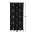 thumbnail image 5 of Black Gothic Sun Moon Star Pattern Shower Curtain 36"x72" ,Bathroom Decorative Shower Curtains Set with 12 Hooks,Modern Waterproof Washable Shower Curtain, 5 of 6