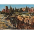 thumbnail image 2 of Edward Theodore Compton 18x14 Black Ornate Wood Framed Double Matted Museum Art Print Titled - Palatine in Rom, 2 of 5