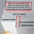 thumbnail image 4 of Luokim 20 Pack Soft Closing Cabinet Hinges 1/2 inch Overlay Self Closing Cabinet Hinge Kitchen Hardware 105 Degree Nickel Plated, 4 of 6